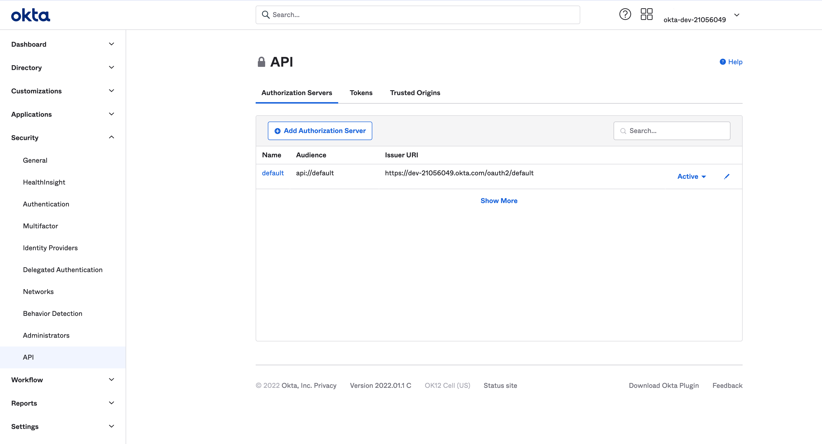 oidc okta authz server